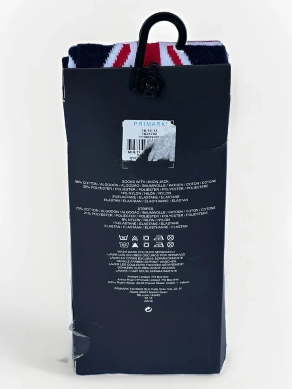 🇬🇧🧦 NEW Primark Mens Union Jack British Flag Socks 5 Pack UK 9-12 USA 10-13